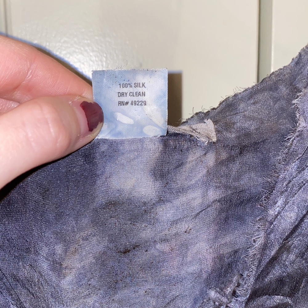 Love Tanjane Pink and Purple Silk Tie Dye Distressed Top - Picture 9 of 9